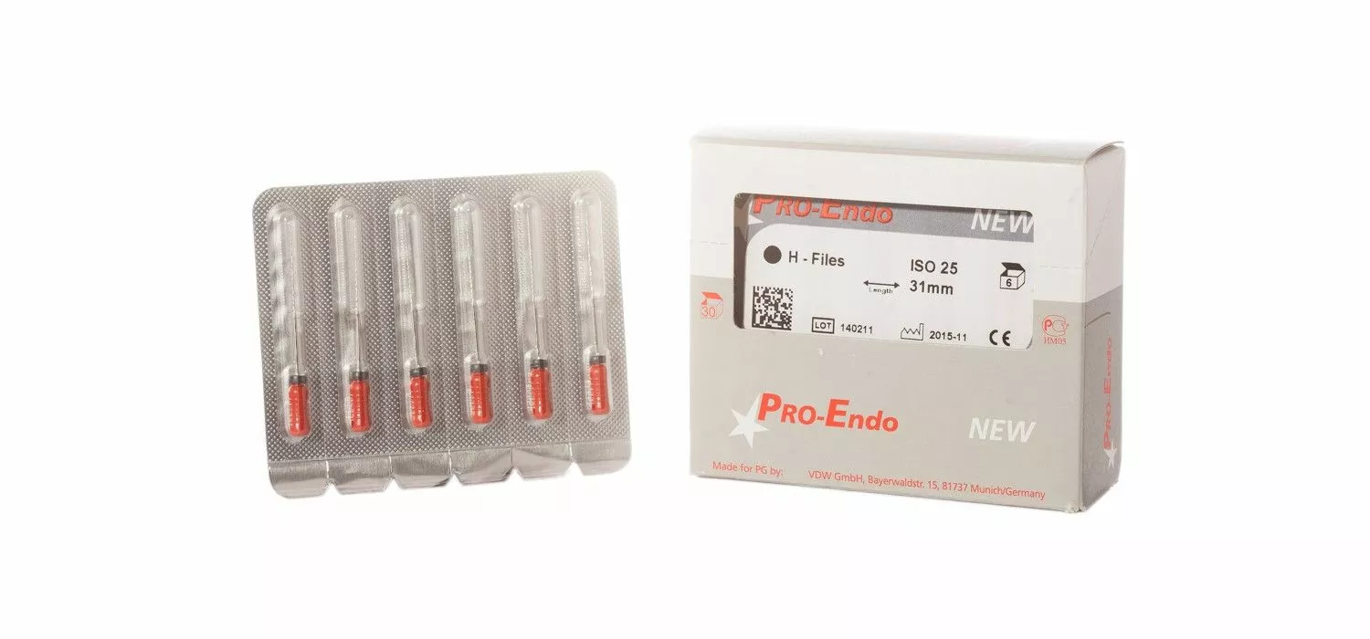 Ручные удлинённые H-файлы  25  L31 pro-endo-h-files