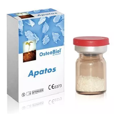 OsteoBiol Apatos Mix.  1 фл.  1.0 гр.  Костные гранулы. Гранулы 1.0-2.0 мм.  Свиная