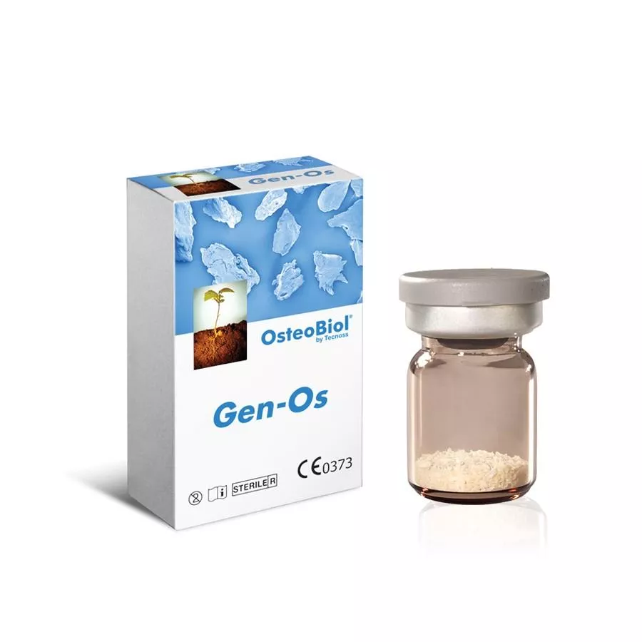OsteoBiol Gen-Os.  1 флакон  0,25 гр. Костные гранулы с коллагеном.  Гранулы 0,25-1 мм.  Конская