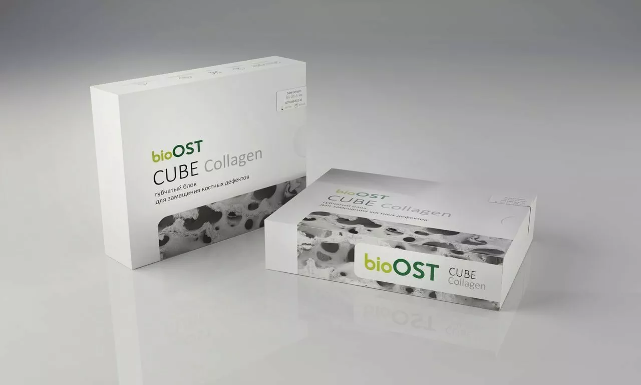 BioOst Cube Collagen. Блок губчатой кости. 1 блок 20x10x10 мм