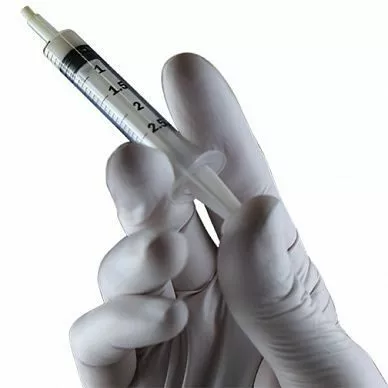 OsteoBiol Gel 40.  1 шприц  0.5 см3.  Костный гель с коллагеном.  Гранулы до 0,30 мм.  Конский