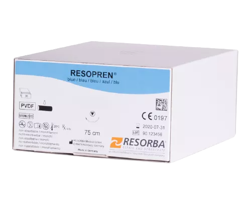 Resopren DRT 12, 5-0 USP, 0.75 м, синий