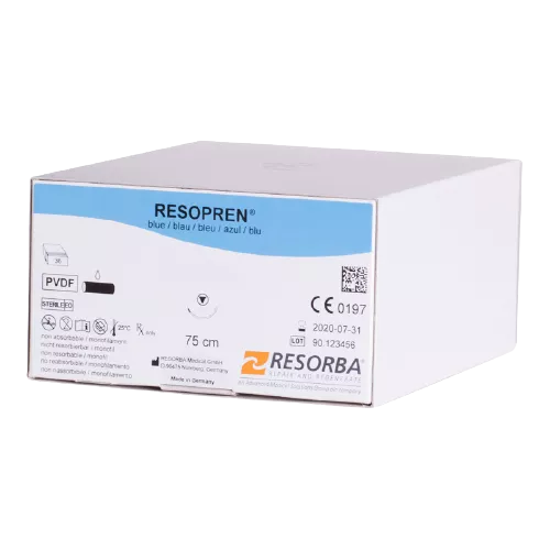 Resopren DRT 12, 5-0 USP, 0.75 м, синий