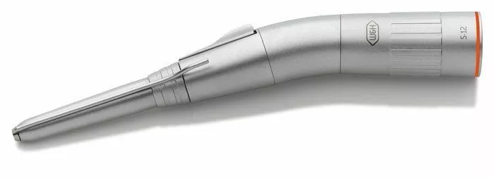 Прямой наконечник S-12 1:2, с изгибом корпуса и узкой носовой частью, для хирургических боров и фрез диаметром 2,35 мм