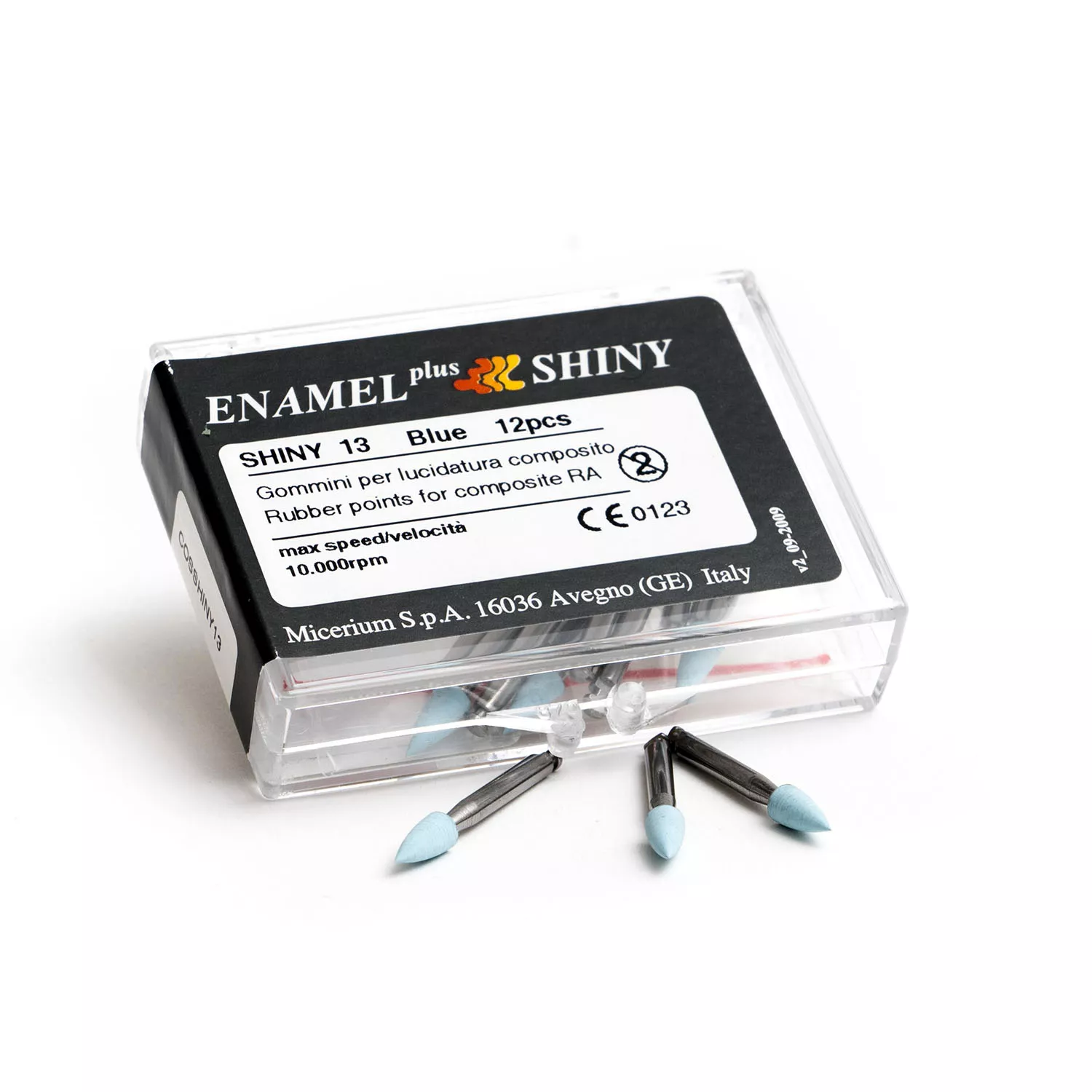Головки Enamel Plus Shiny для предварительного полирования голубые. 12шт х уп