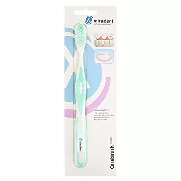 Miradent Carebrush White/Green - зубная щётка бело-зелёная