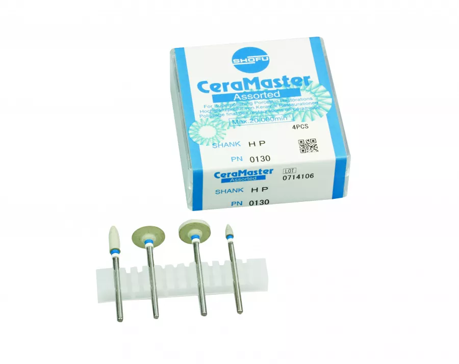 КераМастер Ассортмент / CeraMaster Assortment - силик. полир, для работы с керамикой, 4шт./уп. Shofu (HP 0130 Набор)
