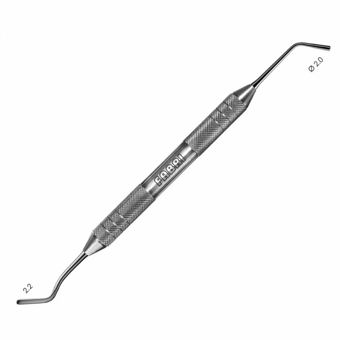 1324F-Удлиненная средняя гладилка с обратноконусовидным штопфером  2mm. Эргономичная ручка  10mm