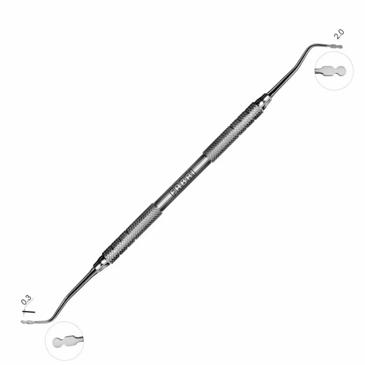1327-Укладчик ретракционной нити (Пакер) 2mm c мерной прорезью. Ручка 6mm