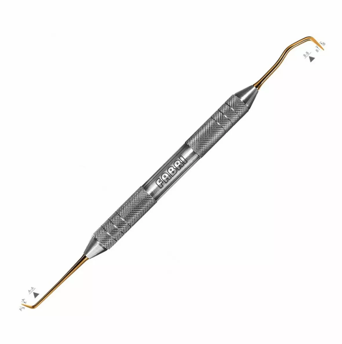 1704F TiN-Инструмент для удаления сильных наддесневых и поддесневых камней. Эргономичная ручка  10mm. Покрытие Gold