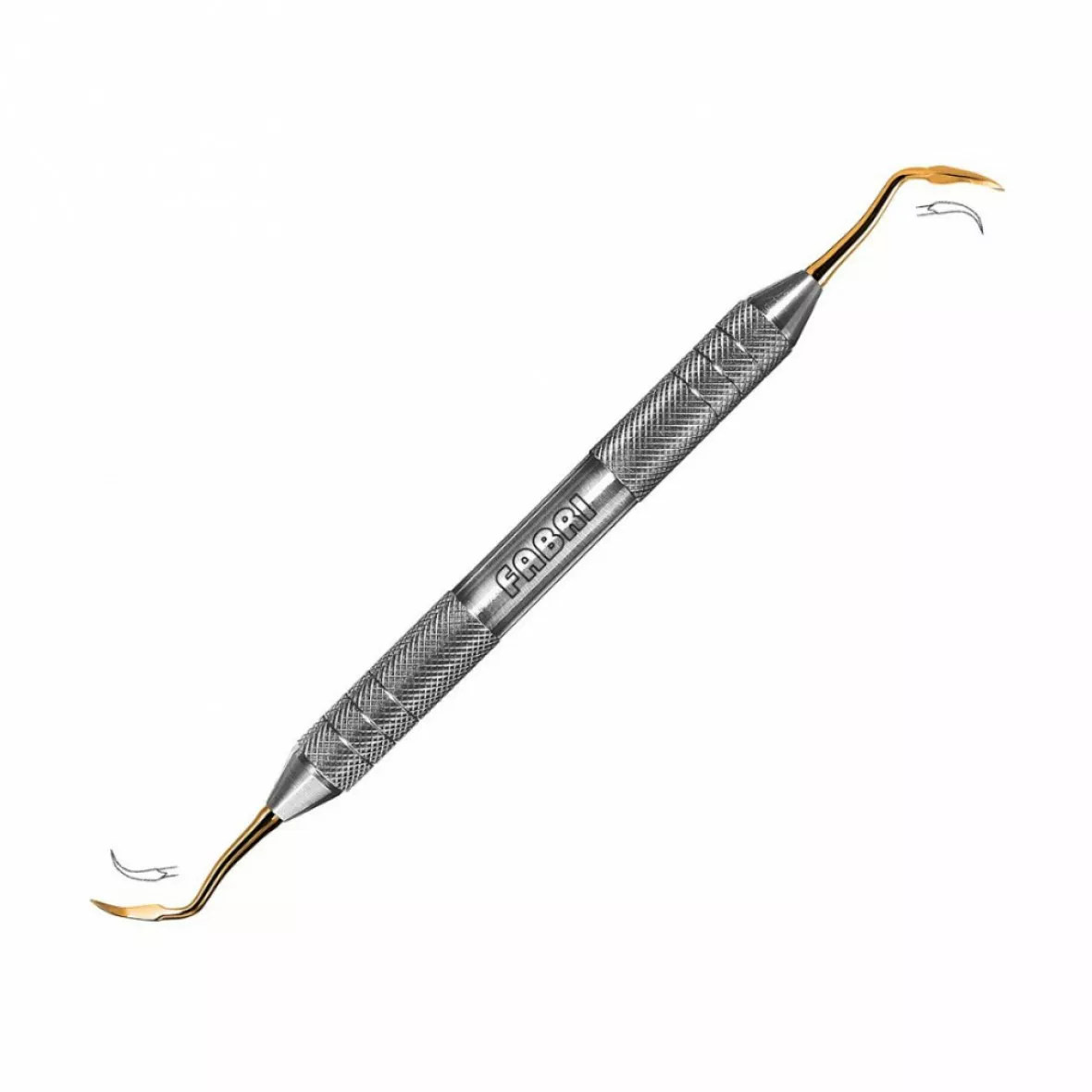 1709F TiN-Инструмент для снятия зубных отложений (Скайлер). Эргономичная ручка  10mm. Покрытие Gold