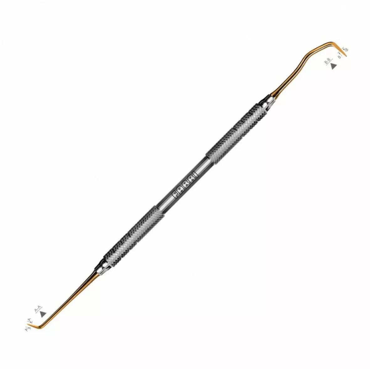 1704 TiN-Инструмент для удаления сильных наддесневых и поддесневых камней. Ручка  6mm. Покрытие Gold
