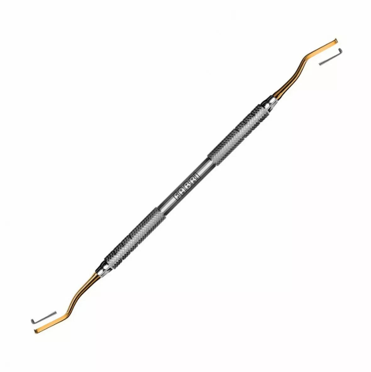 1707 TiN-Инструмент в форме мотыги для удаления отложений зубного камня. Ручка  6mm. Покрытие Gold