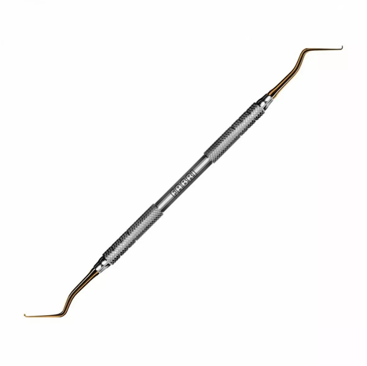 1708 TiN-Инструмент в форме мотыги для мезиальных поверхностей моляров. Ручка  6mm. Покрытие Gold