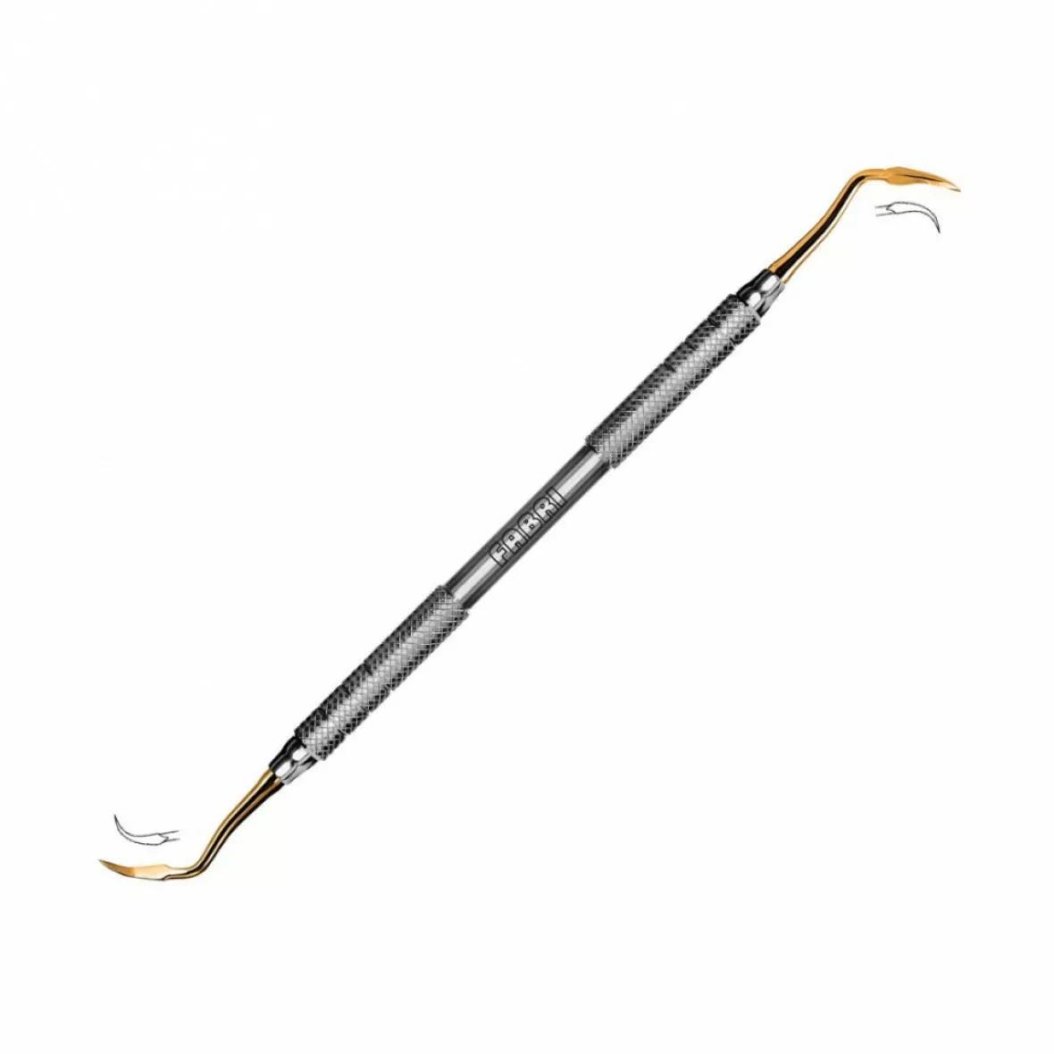 1709 TiN-Инструмент для снятия зубных отложений (Скайлер). Ручка  6mm. Покрытие Gold