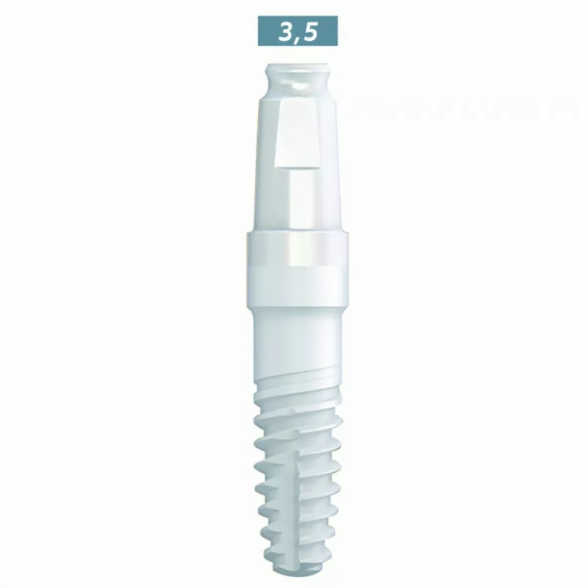 whiteSKY zirconium - цирконевый имплантат стоматологический (однокомпонентный), SKY3512C,  3.5 мм, L 12 мм