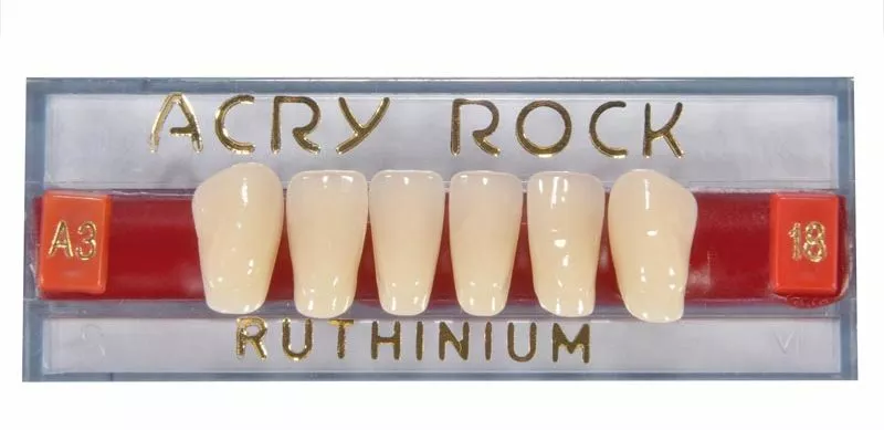 Зубы акриловые Acry Rock фронтальные нижние (планка 6 зубов) (D3 I-60)