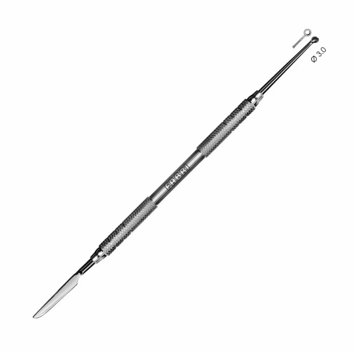 1804-Моделировочный инструмент удлиненный для металлокерамики и воска, лопатка чашка d=3 мм, ручка 6 мм