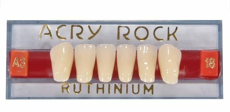 Зубы акриловые Acry Rock фронтальные нижние (планка 6 зубов) (A3.5 I-60)