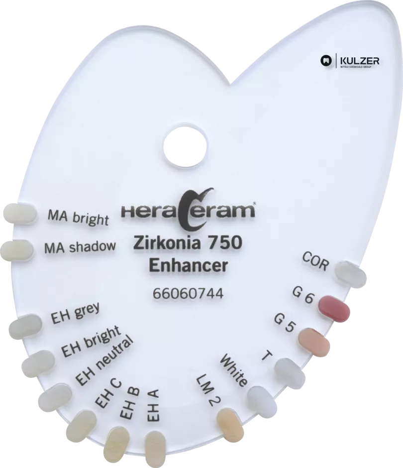 Шкала расцветки HeraCeram Zirkonia 750 Enhancer