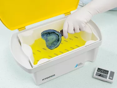 Hygobox жёлтый дезинфекционный контейнер для слепочных ложек. Durr Dental, Германия. (Durr Dental AG (Германия))