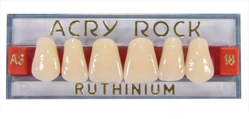 Зубы акриловые Acry Rock фронтальные верхние (планка 6 зубов) (A1 S-67)