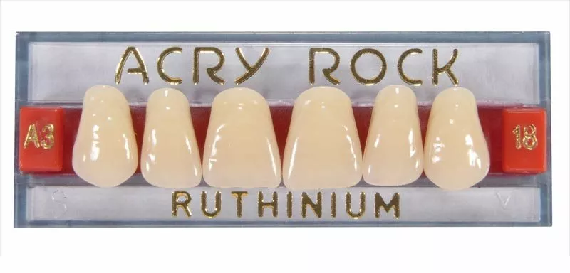 Зубы акриловые Acry Rock фронтальные верхние (планка 6 зубов) (A3.5 S-42)