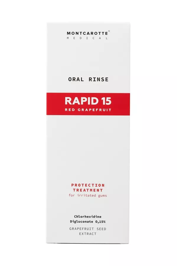 Ополаскиватель Oral rinse rapid 15, Красный Грейпфрут, 200 мл