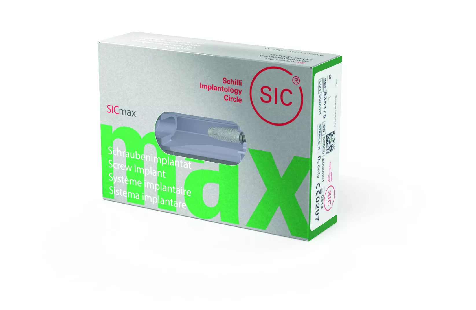Имплантат SICmax ( 5.2 мм / 11.5 мм) в комплекте с заглушкой