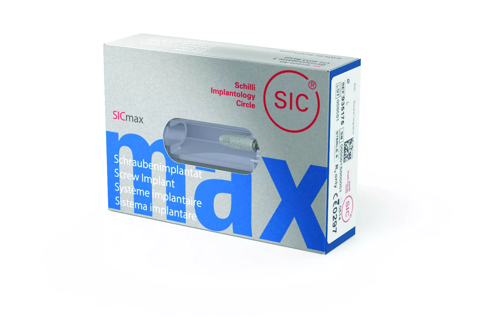 Имплантат SICmax ( 3.7 мм / 11.5 мм)  в комплекте с заглушкой