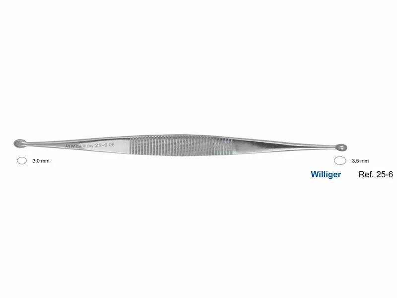 Ложка кюретажная   Williger 3,0-3,5 мм  25-6  HLW