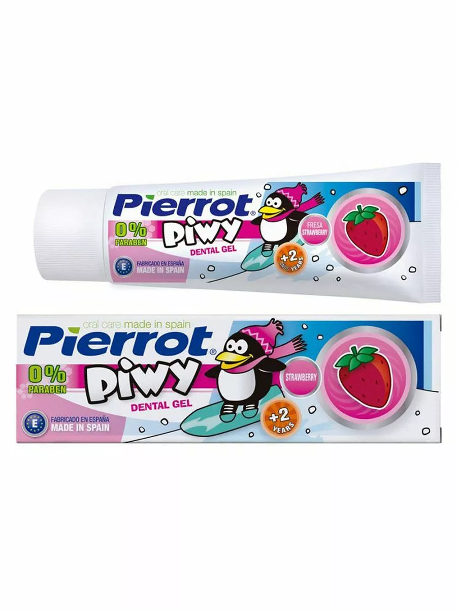 Зубная паста-гель Pierrot Piwy со вкусом клубники для детей от 2 лет, 75 мл.