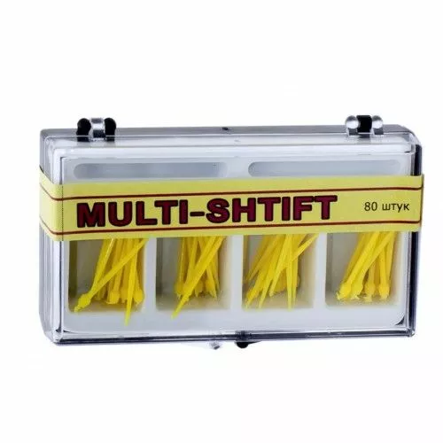 MULTI- SHTIFT штифты беззольные лабораторные, жёлтые, 1,2 мм. 80 шт.