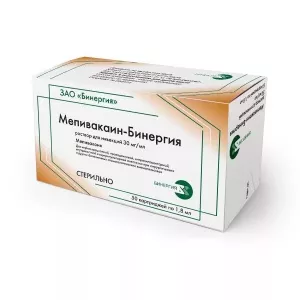 Мепивакаин  Бинергия, раствор для инъекций, (30 мг)/мл - 1,8 мл (50 картриджей/упак)