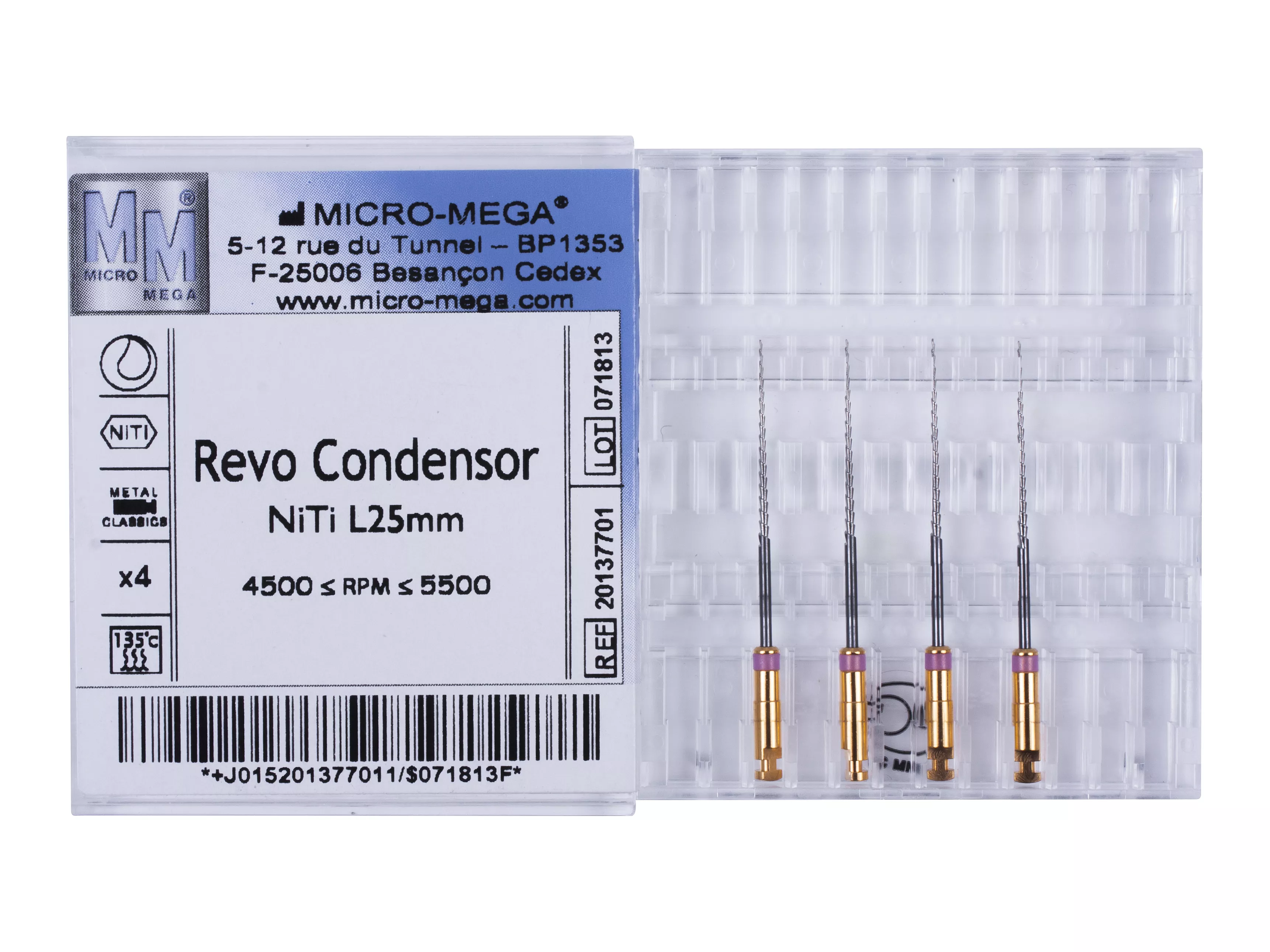 Инструменты эндодонтические Revo Condensor n30 L25 4%