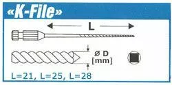 K-FILES AVICENNA (К-ФАЙЛ АВИЦЕННА) 25 напильник корневой, 25 мм., 6 шт.