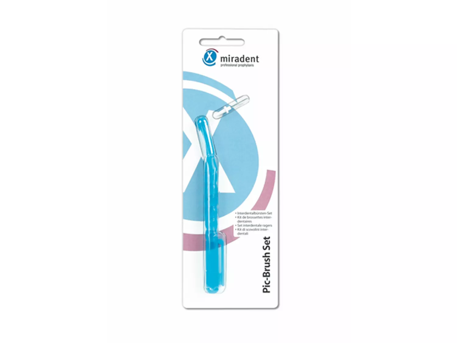 Miradent Pic Brush Set Blue ручка с одним ершиком
