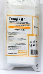 Светоотверждаемый материал для временных пломб Temp .It (3шприца  по 3г.)(Spident)