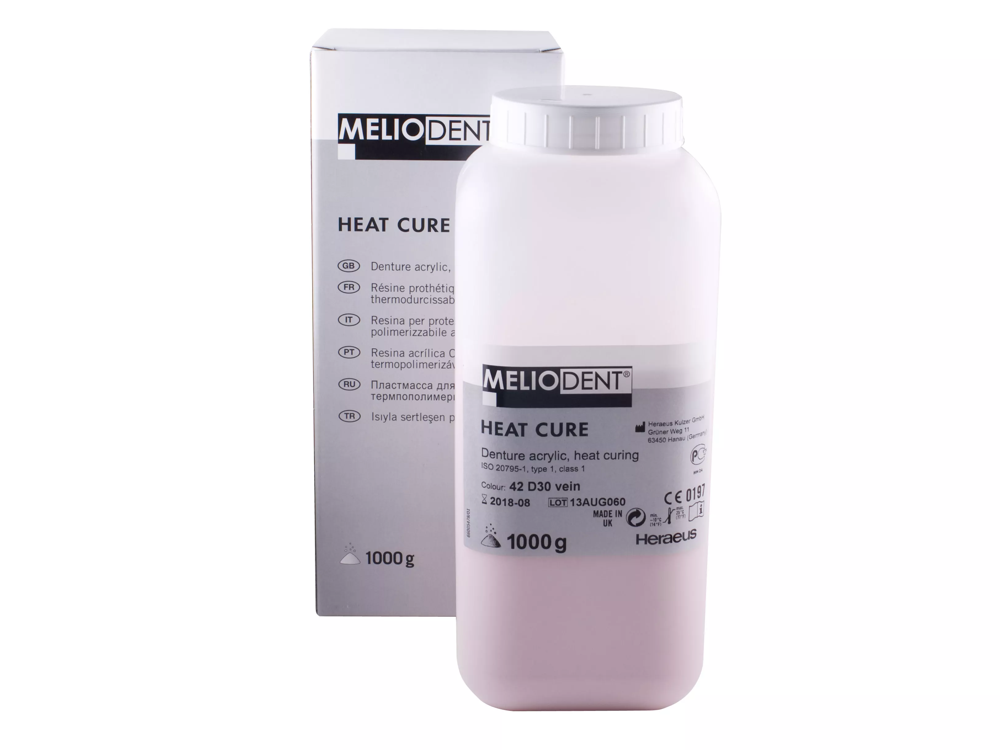 Meliodent HC, (1kg), 42 - розовый c прожилками