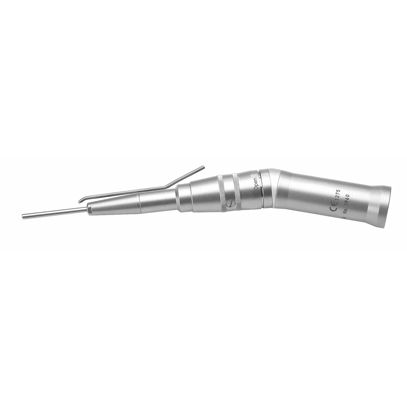 Nouvag 1960 - угловой хирургический наконечник с кнопочным зажимом, без света с внешним охлаждением, 1:1
