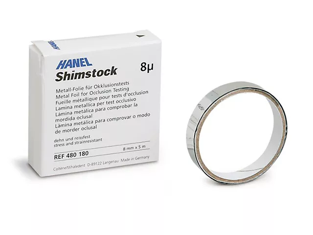 HANEL Shimstock Foil - окклюзионная фольга, 8 мкм, без цветового покрытия, катушка 8 мм х 5 м
