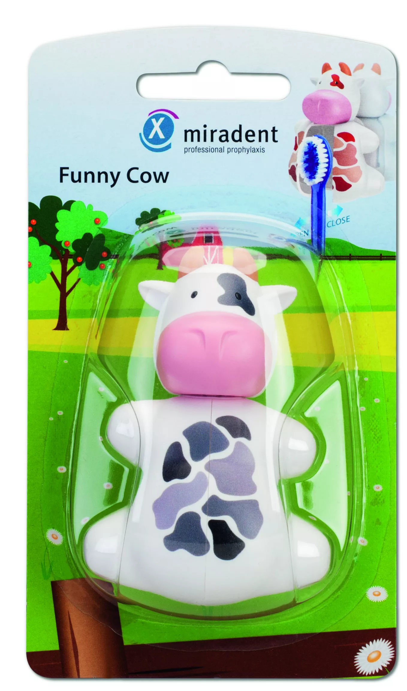 Гигиенический футляр-держатель для зубной щетки Funny Animals, корова