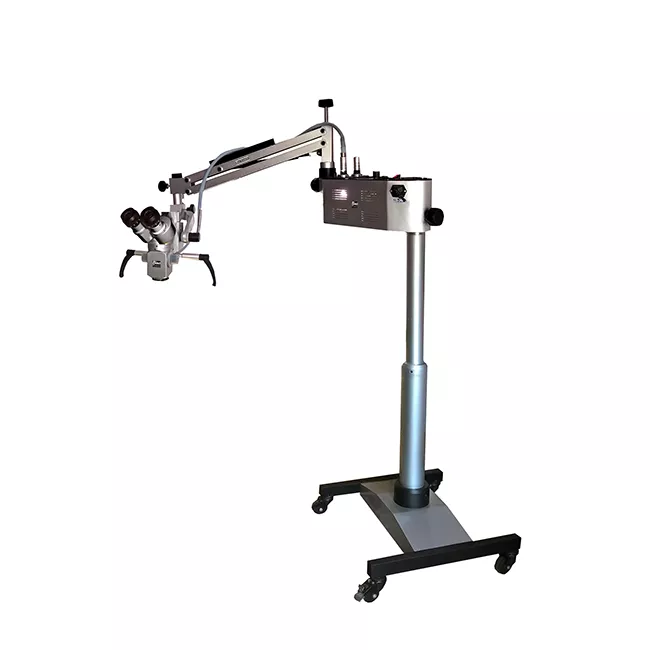 Vision 5 Silver - дентальный операционный микроскоп с 5-ти ступенчатым увеличением, HD-видеофиксацией и галогенным освещением