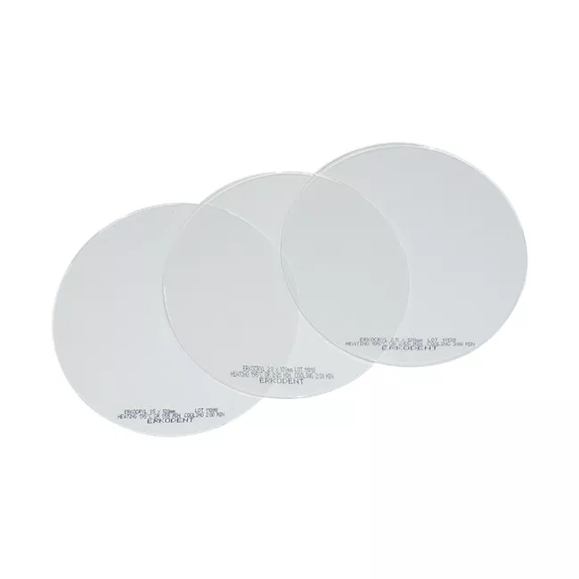 Erkocryl - термоформовочные пластины, прозрачные, диаметр 120 мм, 10 шт.