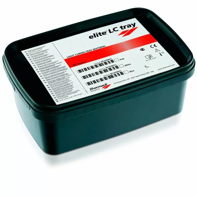 Elite LC tray pink - Фотополимеризующиеся пластмассовые пластины, розовые, 50 шт./уп.