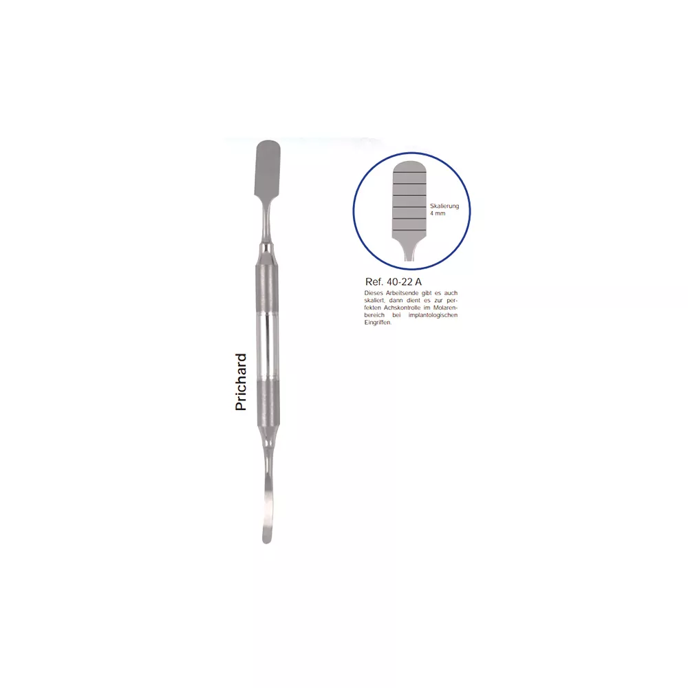 Распатор Prichard c градуированной частью, ручка DELUXE,  диаметр 10 мм, 4,0 мм