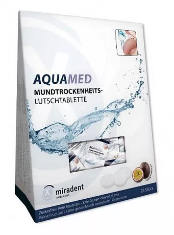 Aquamed - леденцы для рассасывания от сухости во рту, 26 шт. (60 г)