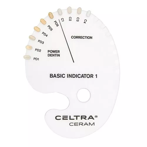 Celtra Ceram, Шкала цветов Shade indicator Basic indicator 1, 1шт. DeguDent