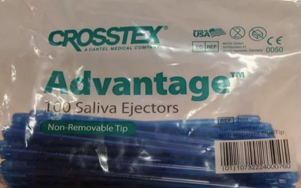 Наконечники для слюноотсосов Crosstex Advantage Saliva Ejector (Голубые)