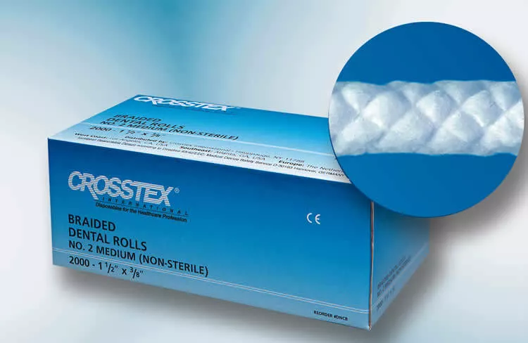 Ватные валики стоматологические фигурные Crosstex, 2000 шт.